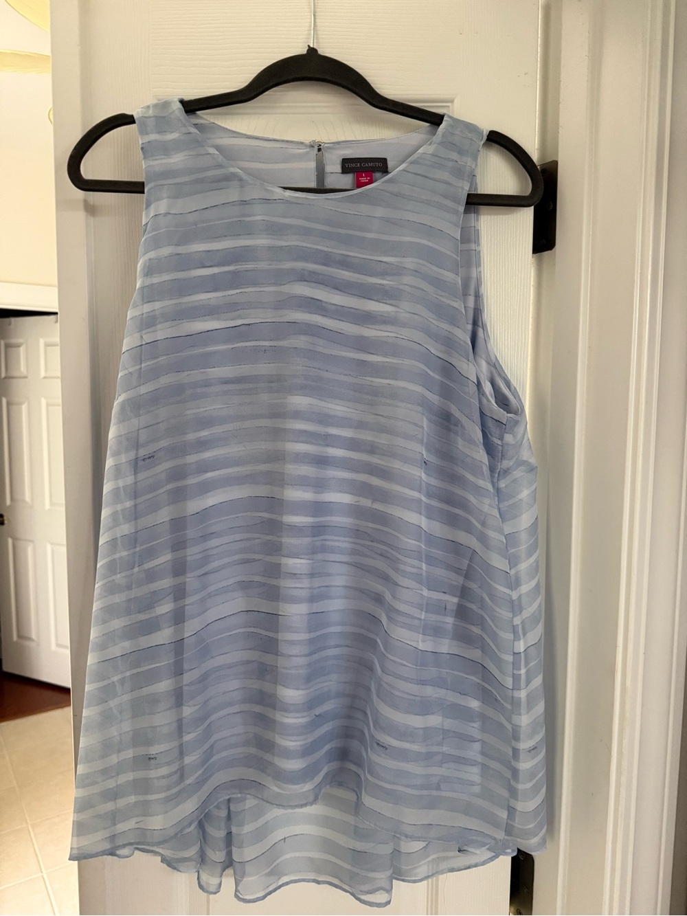Vince Camuto Light Blue Striped Blouse